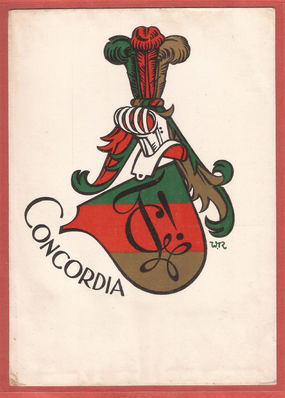 Cartoline postali: Concordia Bern - Studentika ca. 1945 – Usato da Fislisbach venduto da Porano