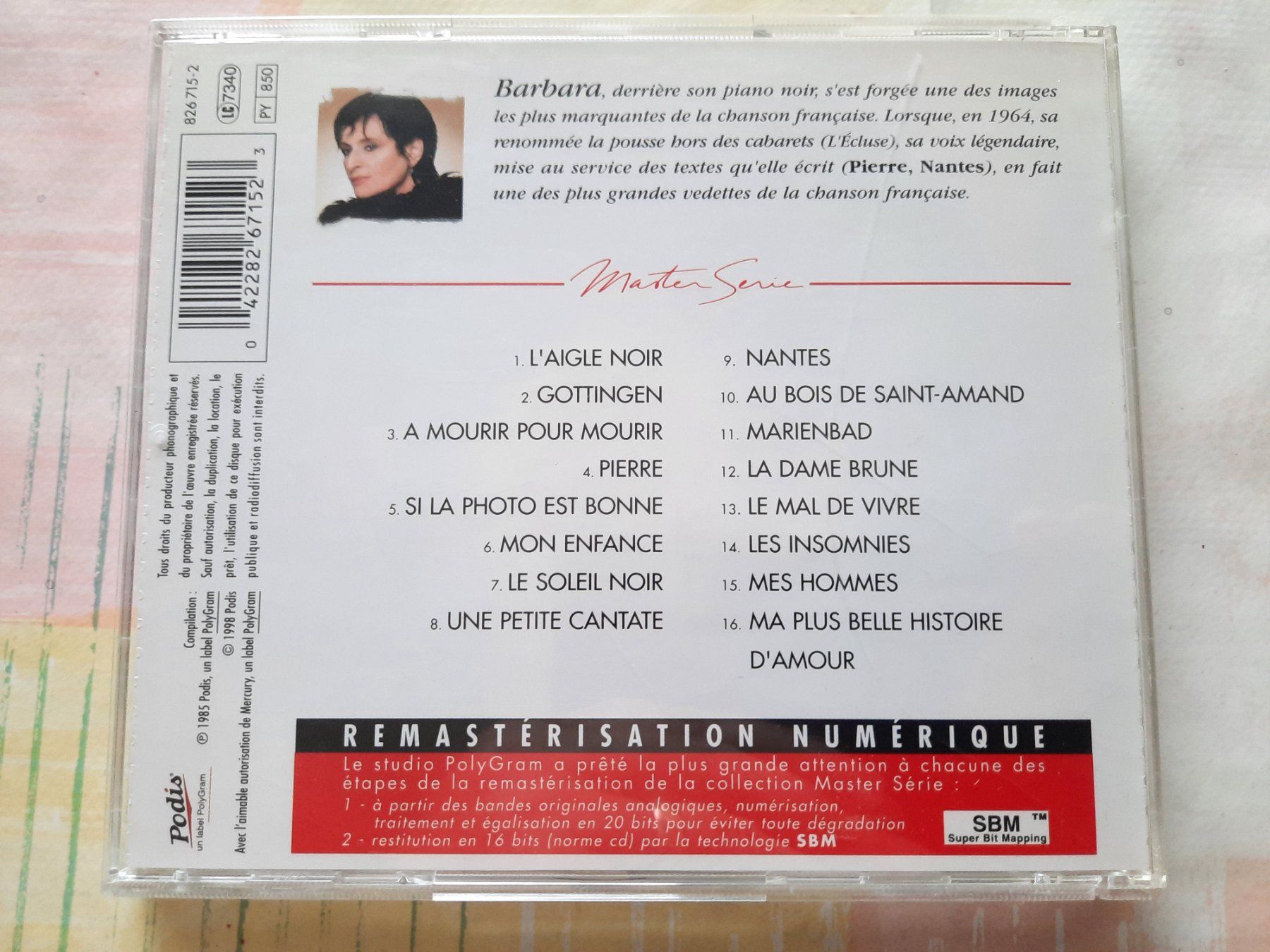 CDs: Cd Barbara - Master série Volume 1 – D'occasion à Pully par bro_n52j 1