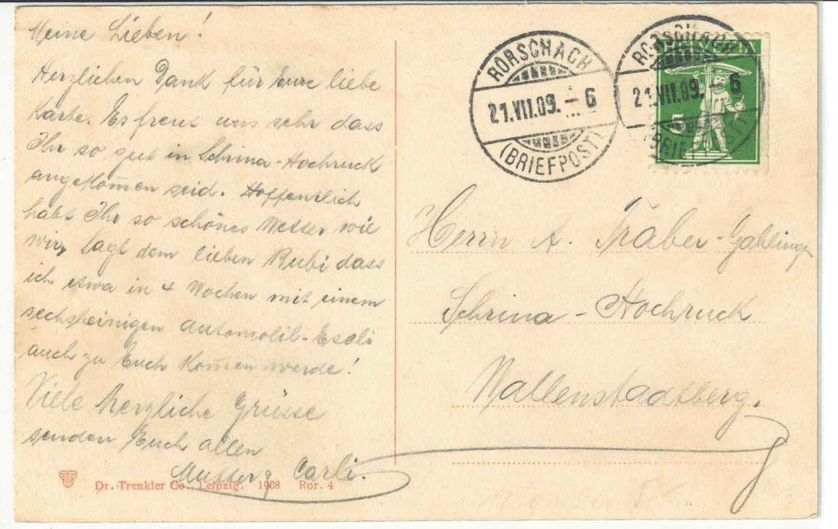 Cartoline postali: Rorschach - Generalansicht – Usato da Ettingen venduto da Kartenplanet 1