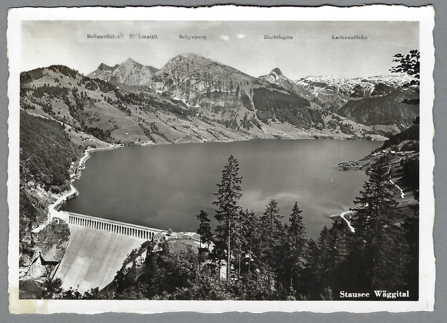 Cartoline postali: 1935-40 ca. STAUSEE WÄGGITAL – Usato da Pura venduto da ulisse1957