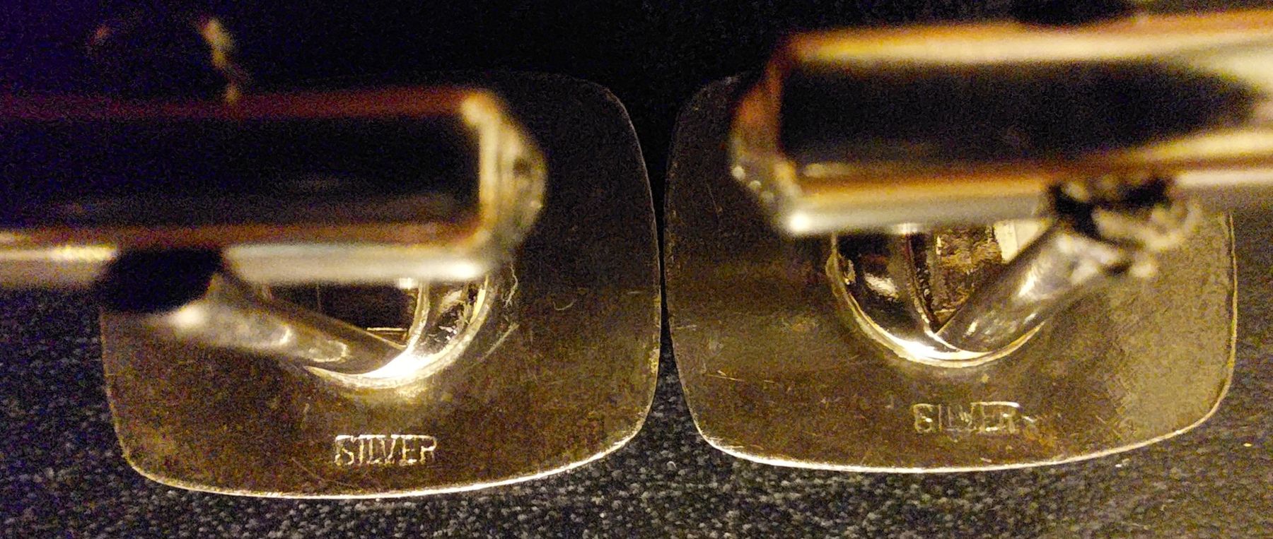 Manschettenknöpfe: Elegante Vintage Manschettenknöpfe, Silber. – Gebraucht aus Fehraltorf von Albino61 7