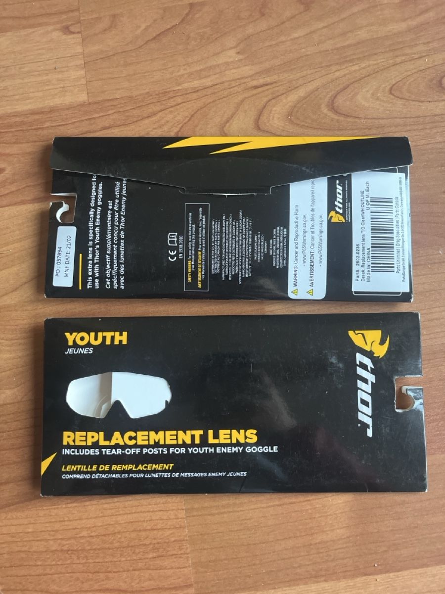 Brillen & Gläser: 2x Thor Ersatzglas Youth Enemy Goggle neu – Neu und originalverpackt aus Breil/Brigels von die_86bb 1