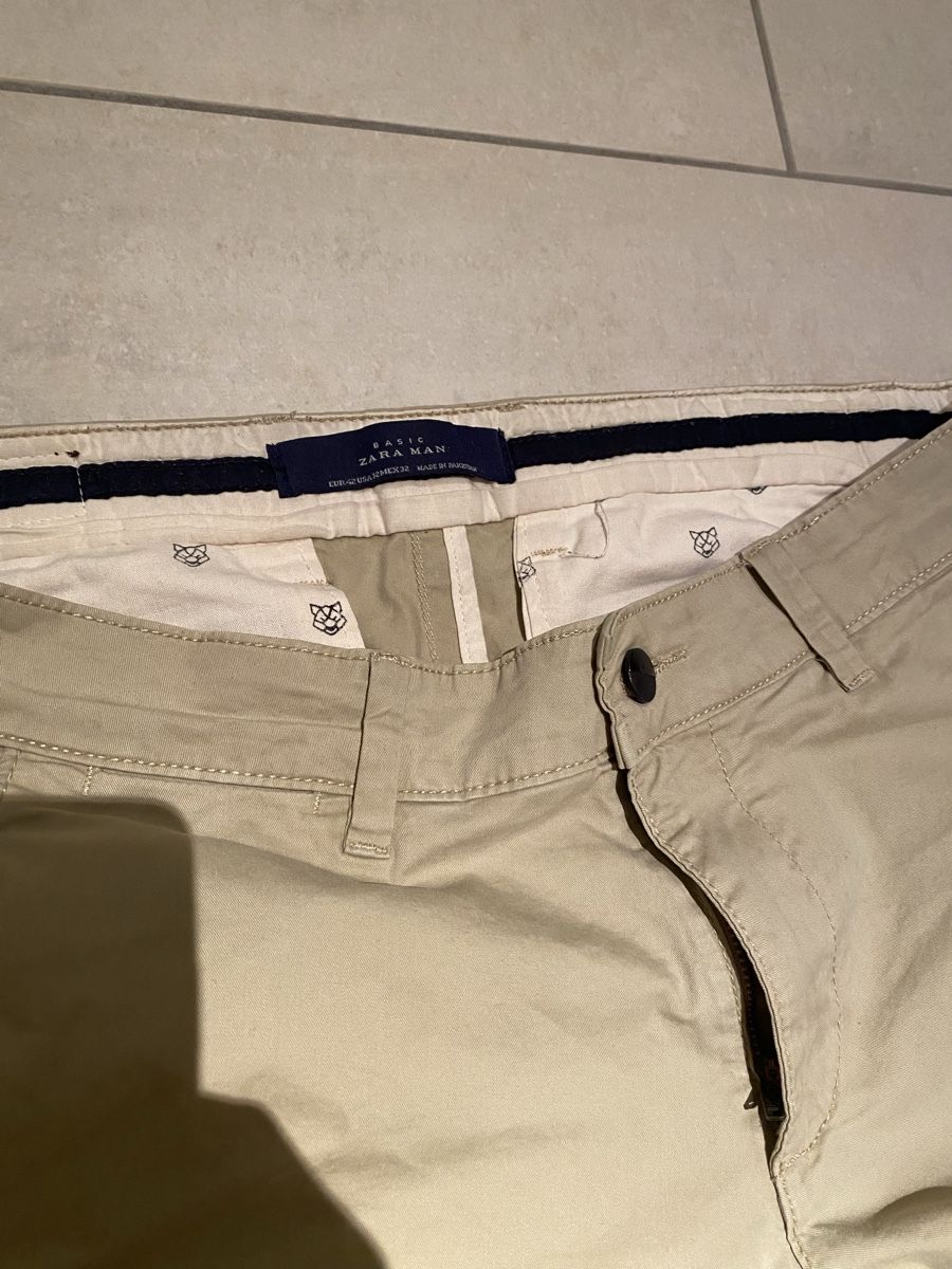 Zara Pantaloni: Pantalon chino beige stylé - Gr 32 – Nuovo (secondo la descrizione) da Zürich venduto da SunnySeller 2