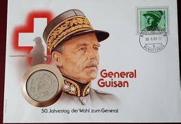 General Guisan, 50. Jahrestag der Wahl, Briefmarke/Münze