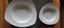 6x Suppen,Salat etc.T Thomas rosenthal neu Trend weiss 22cm.