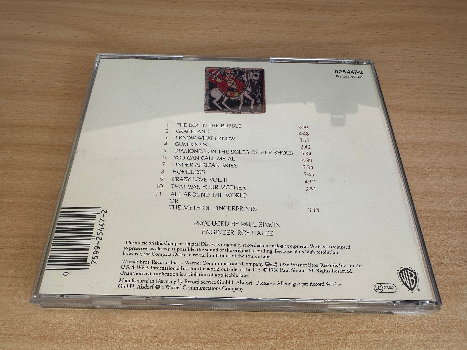 CD: M1 Paul Simon – Graceland – Usato da Rikon im Tösstal venduto da Alpenmutz 1