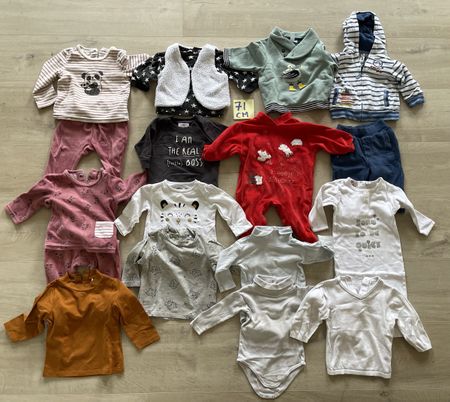 Herbst-/Winterpaket Gr. 71 – 18 Teile – Pyjamas, Sets, Pull