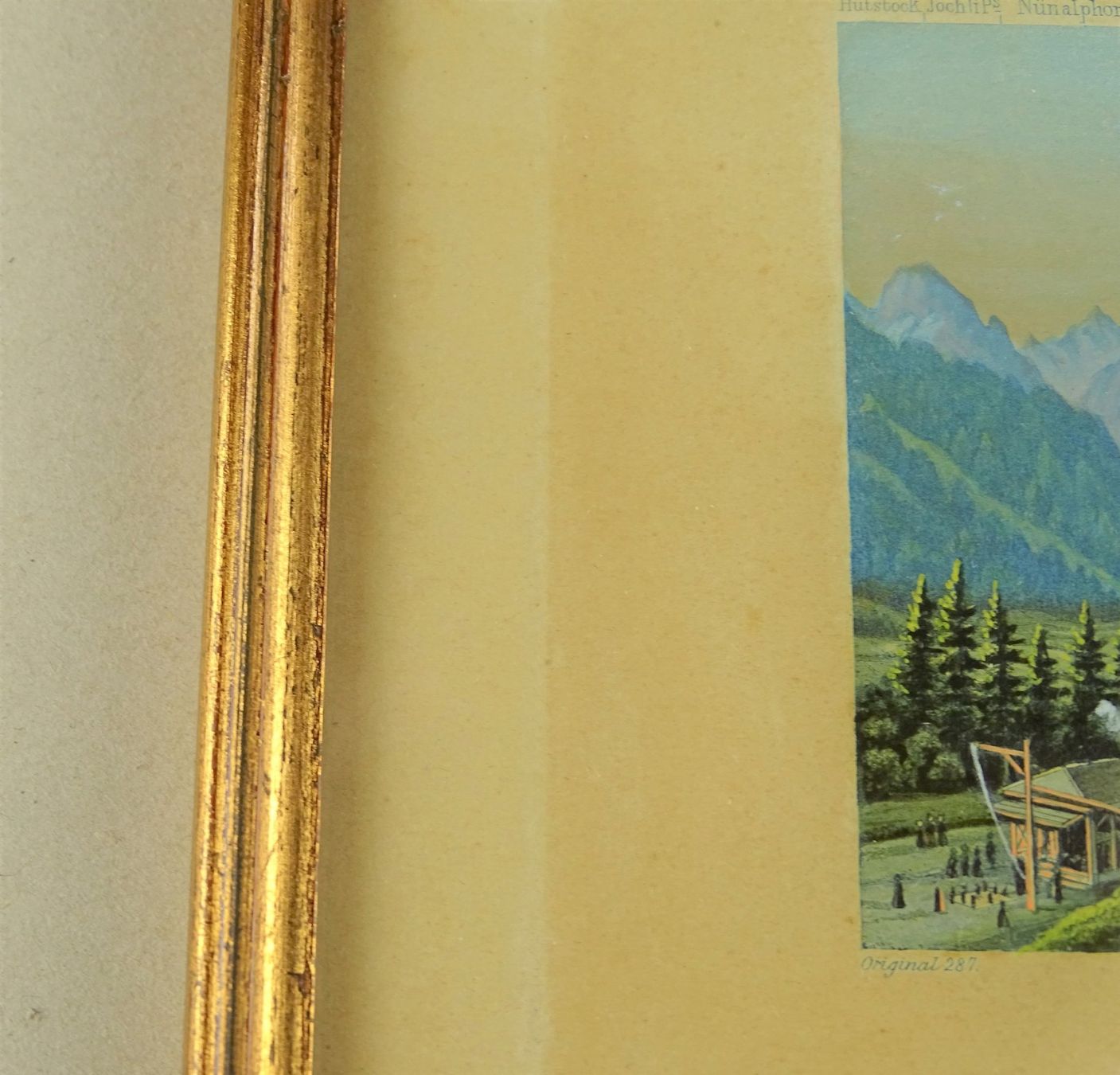 Incisioni: ENGELBERG TÄTSCHBACHFALL, AQUATINTA um 1850 – Usato da Grüningen venduto da Kartensammler 2