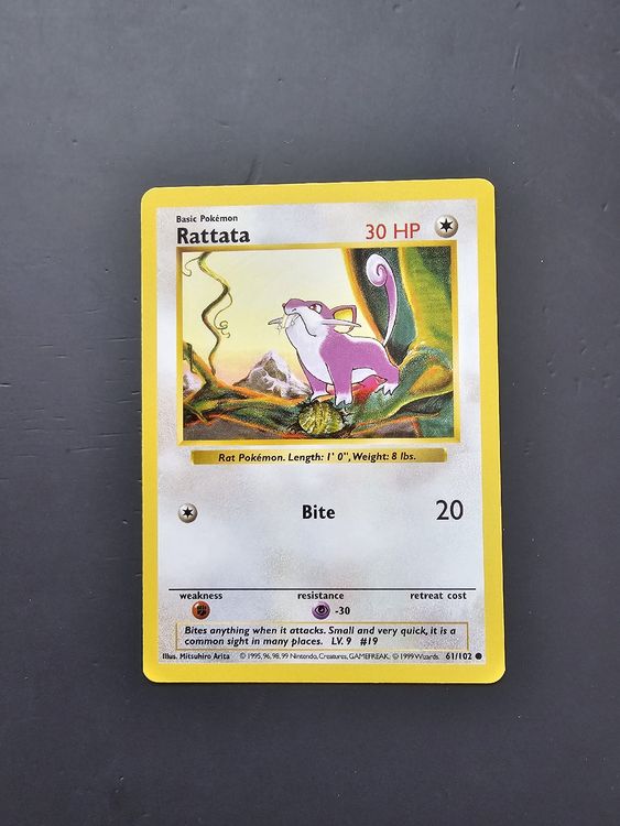 Pokemon Karte Rattata Shadowless - Top Zustand! (Gebraucht) in ...