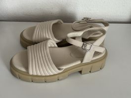 Sandales compensées mtng crème taille 36