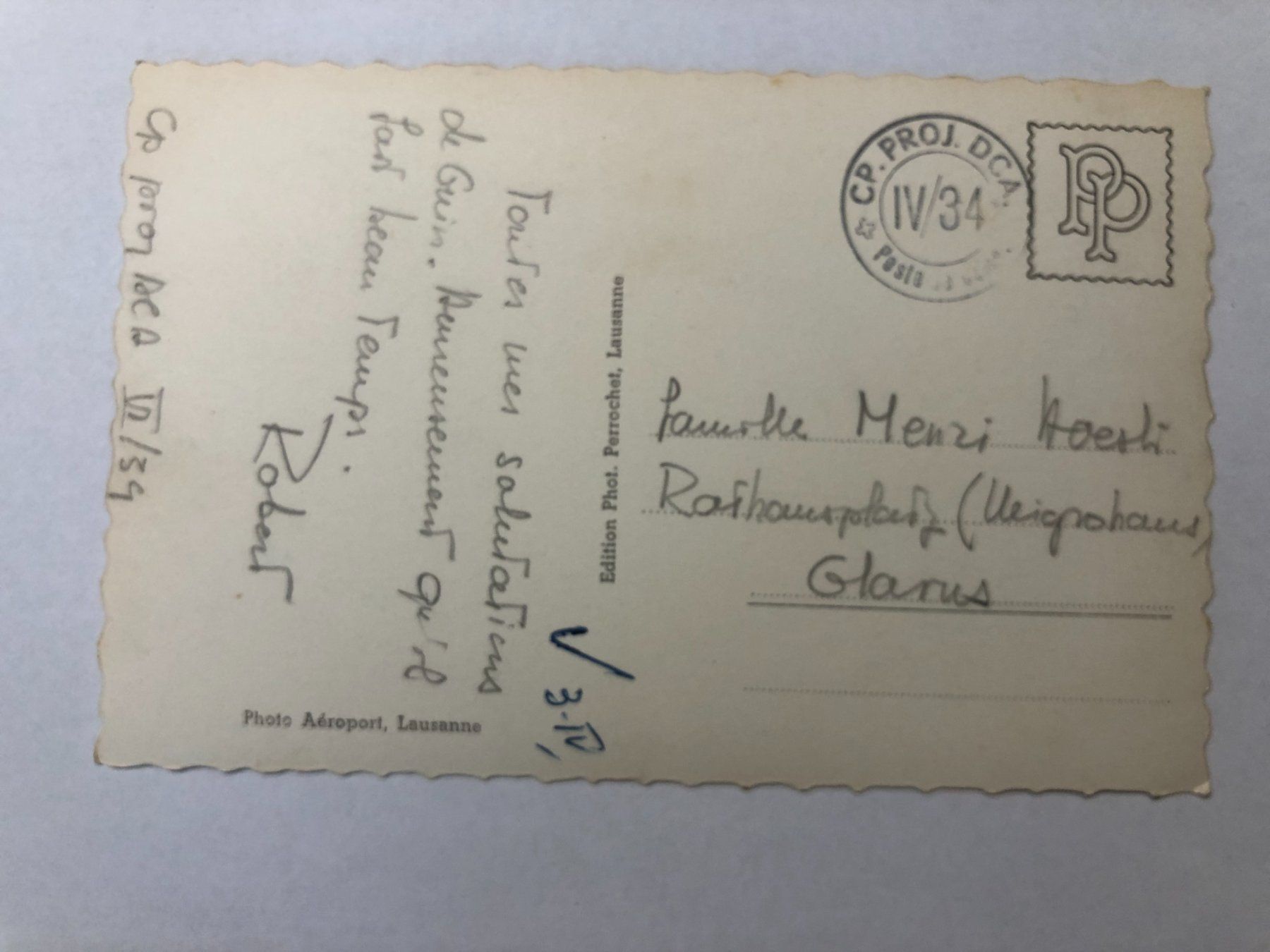 Cartes postales: Ansichtskarte Düdingen Flugaufnahme – D'occasion à Pfäffikon ZH par Waltoversand 1