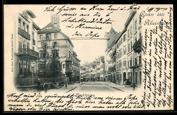 Cartoline postali: AK Rheinfelden, Marktgasse – Usato da Berlin venduto da bartko-reher