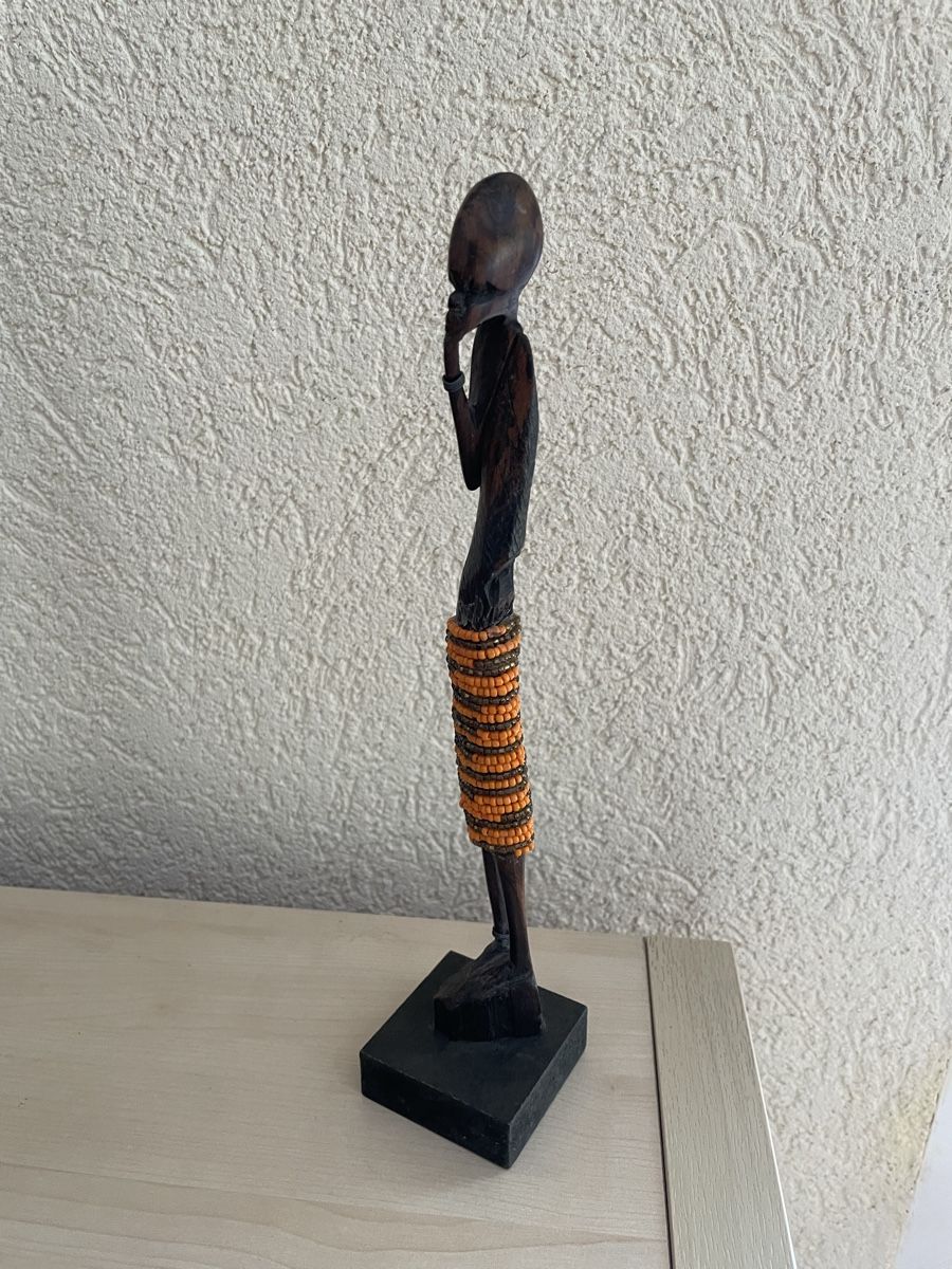 Statuette: Décoration art africain - bois & perles – Usato da Montmollin venduto da alexrey
