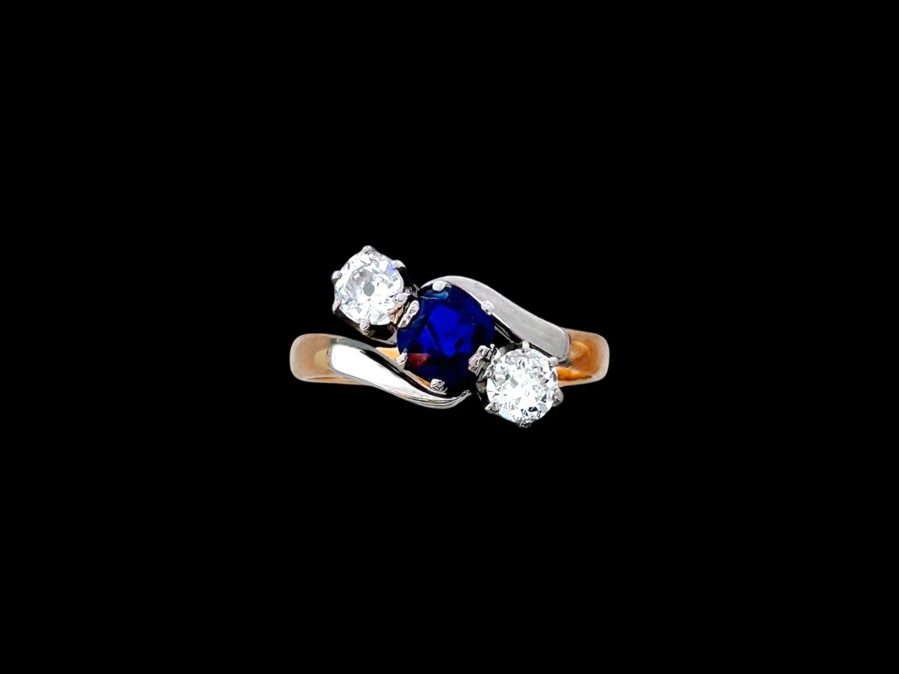 Anelli: Antiker Saphir - Diamant - Ring wohl England um 1925 – Usato da Zuzwil SG venduto da artimmo 5