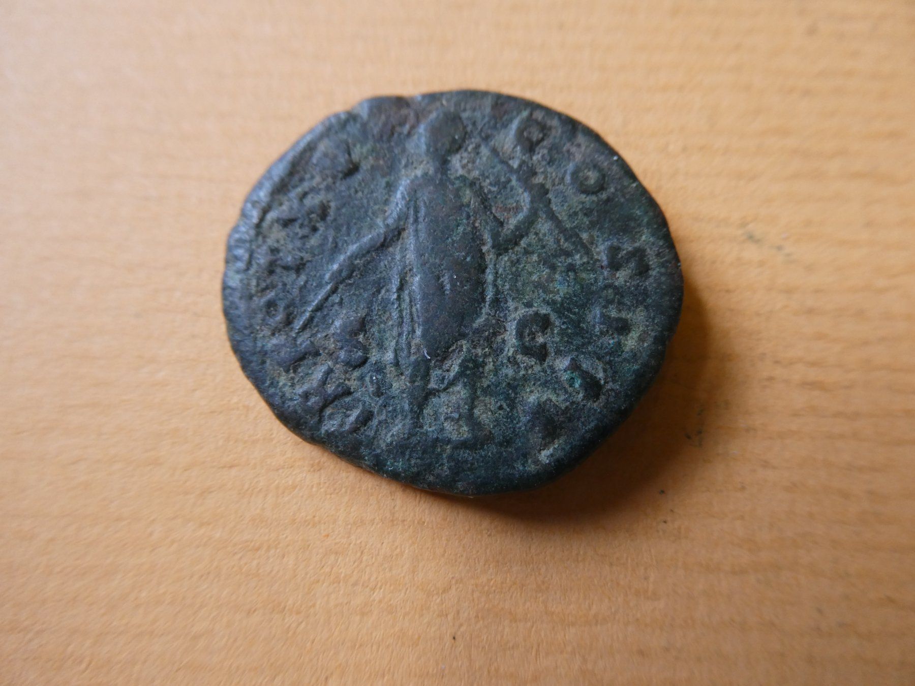 Alle Münzen: grosse uralte Bronzemünze  27 mm     10.12 g – Gebraucht aus Hinterforst von Rohusri 2