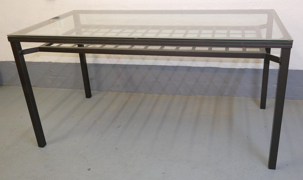 Metalltisch mit Glasplatte Glastisch Esstisch Ikea Granas Acheter sur