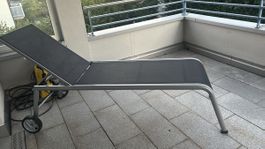 Gartenliege Aluminium  mit Rädern guter Zustand