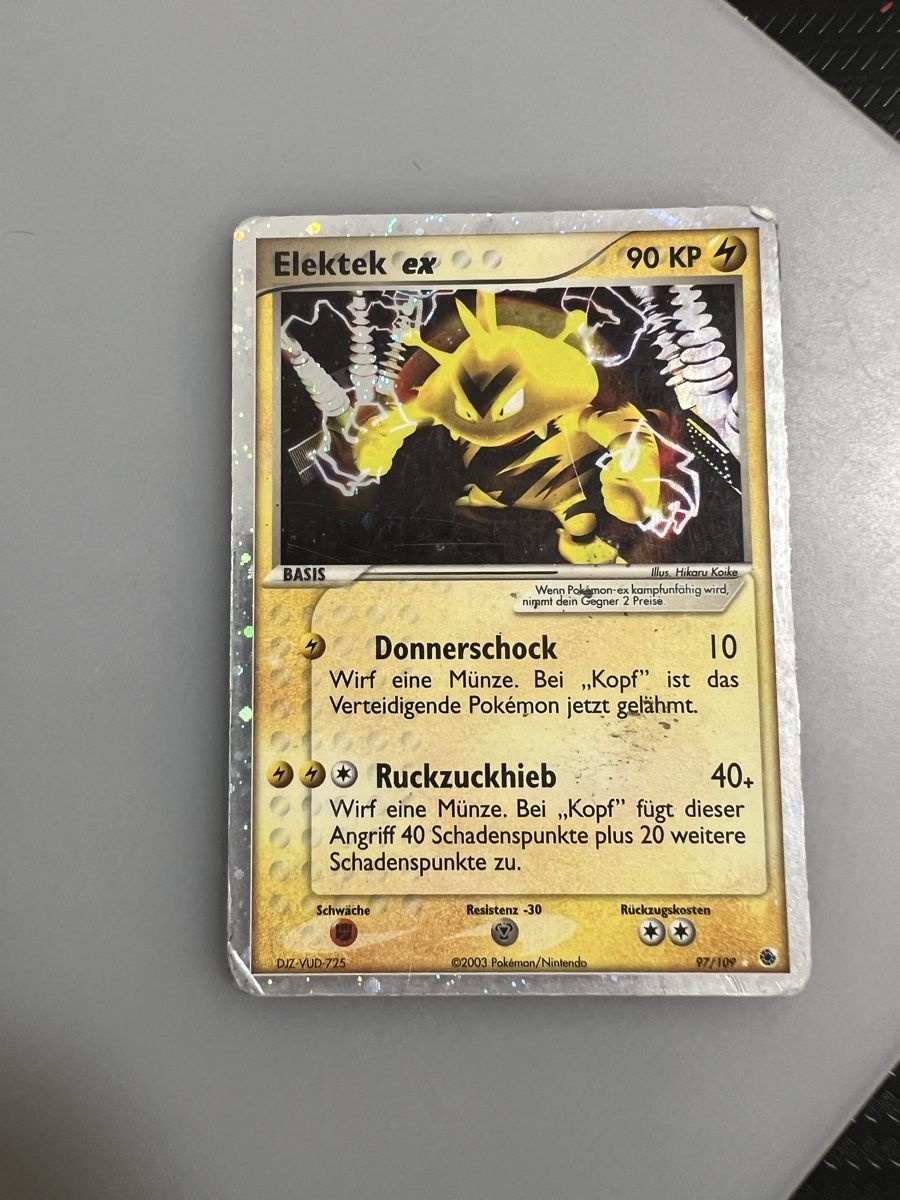 Pokémon Sammelbilder & Trading cards: Elektek ex – Gebraucht aus Muttenz von Michugee97