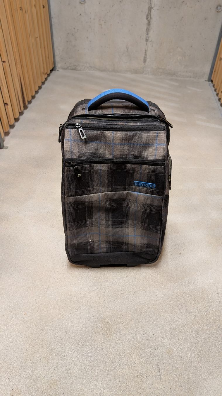 Burton Valigie: Burton rolling suitcase plaid checked fabric – Usato da Horgen venduto da Robjohnch