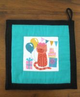 Topflappen mit Katze, Handarbeit