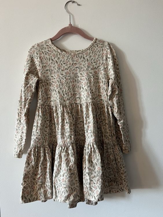 Robe Péplum H&M Fille - Rayures Roses, Rouges, Bleues - Taille 5-6 Ans - Occasion