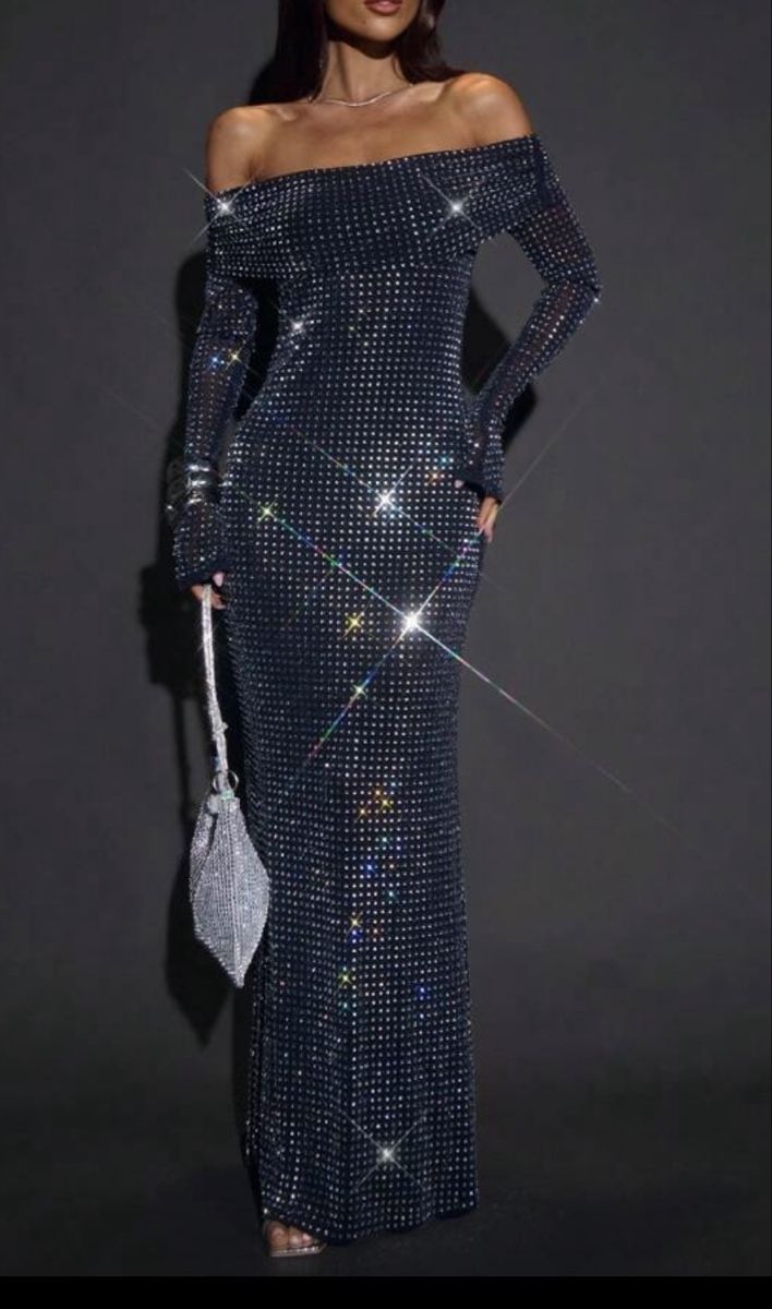 Vestiti: Schulterfreies Maxi-Kleid, Glitzer! Grösse M – Nuovo e nell'imballaggio originale da Au ZH venduto da Jaggy4 1