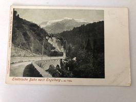 Ansichtskarte Elektrische Bahn nach Engelberg Titlis mit Zug