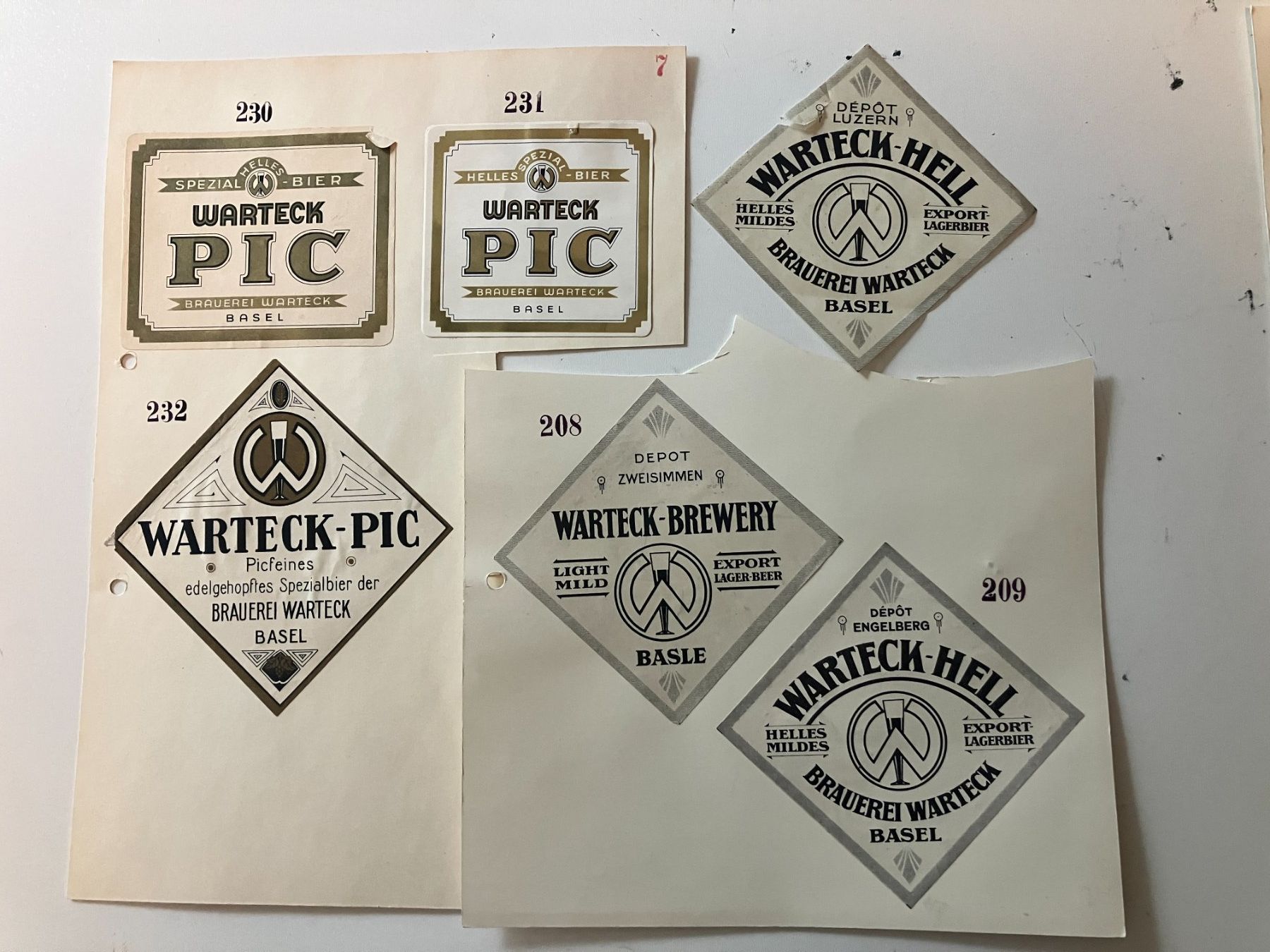 Sticker: Bieretiketten Warteck Basel – Usato da Basel venduto da djwwpp