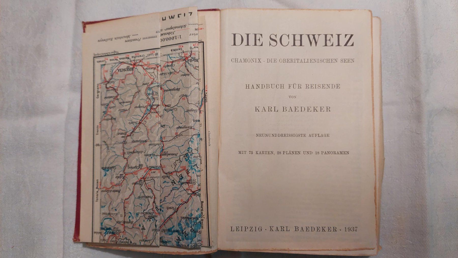 Bücher: DIE SCHWEIZ        KARL BAEDEKER LEIPZIG 1937 – Gebraucht aus Männedorf von hch_8fd9 3