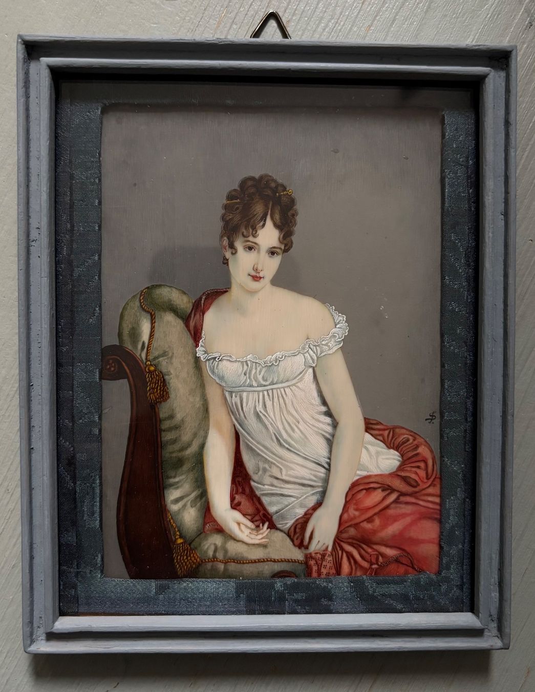 Dipinti: Portrait Miniatur Juliette Récamier – Usato da liebefeld venduto da RolandBern