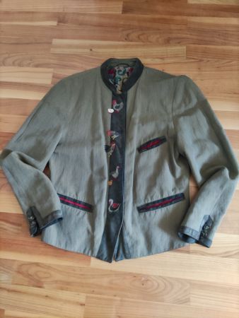 Exklusive Trachtenjacke Jagd mit Leder Applikationen