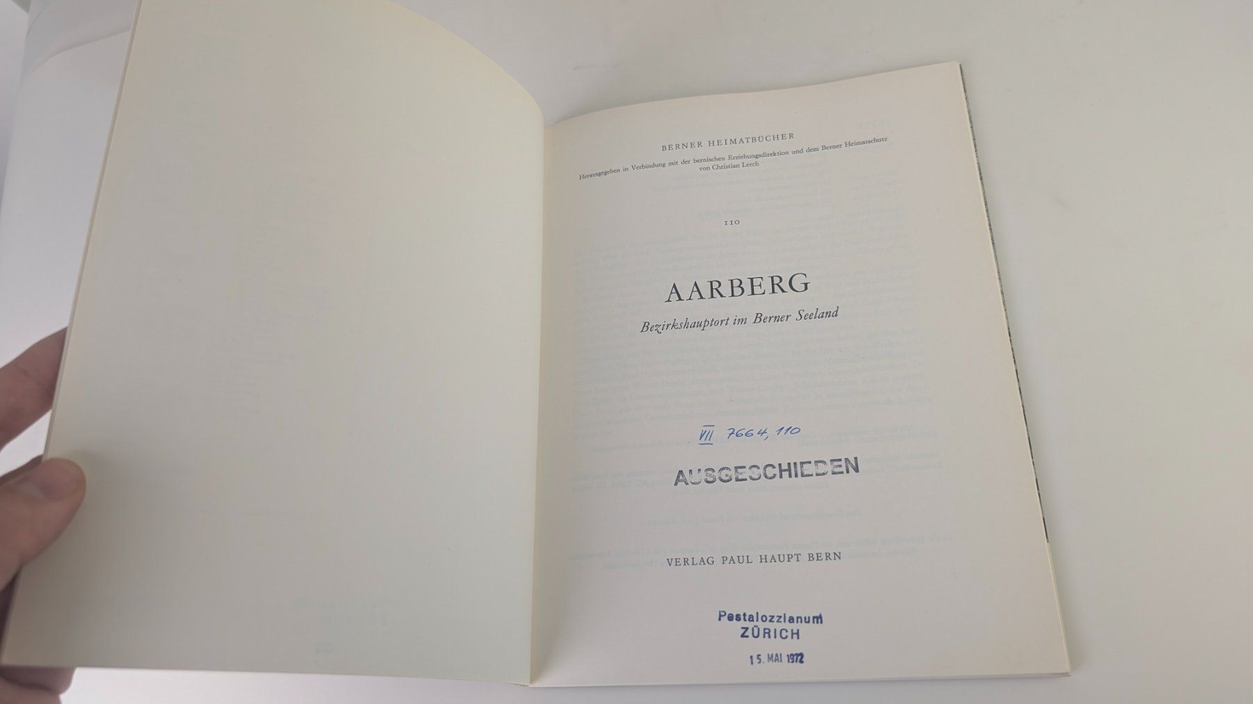 Libri: Berner Heimatbücher: Aarberg 1972 – Usato da Zürich venduto da axolottchen 3