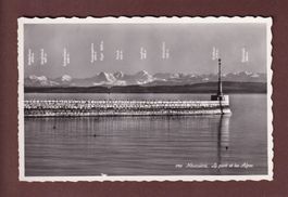 NEUCHÂTEL - Le Port et les Alpes - 1957