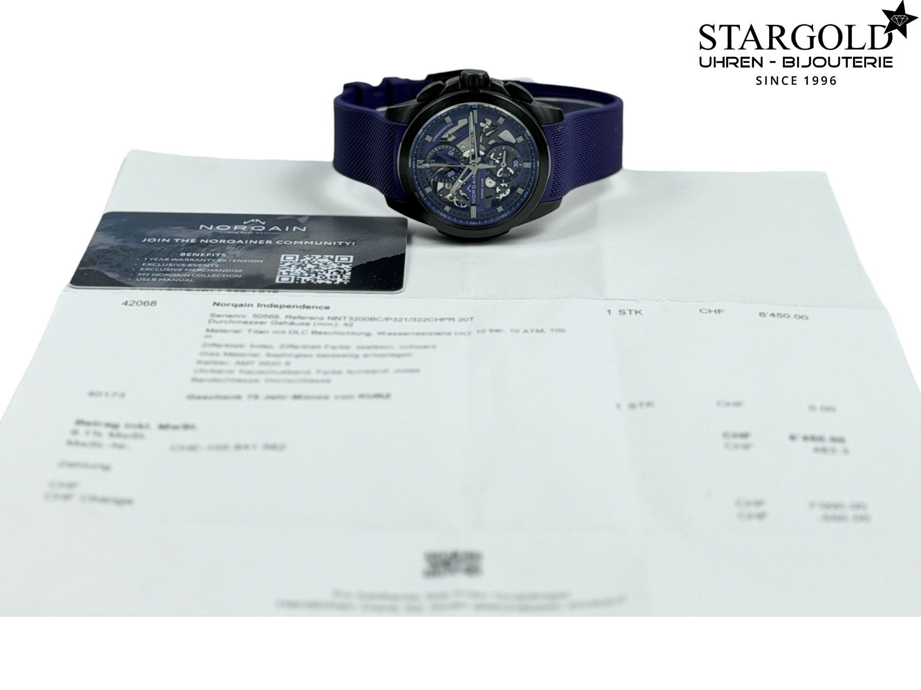 Norqain Orologi: Norqain Independence Skeleton Chrono - NNT3200C/P320 – Usato da Zürich venduto da Stargold-Uhren 8