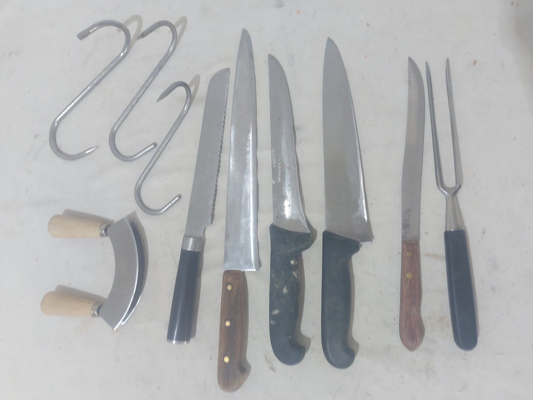 Coltelli da cucina: Profi-Fleischermesser-Set, 10-teilig , mit Tranchiergabel ; – Usato da Rheinau venduto da profitronic.shop 7