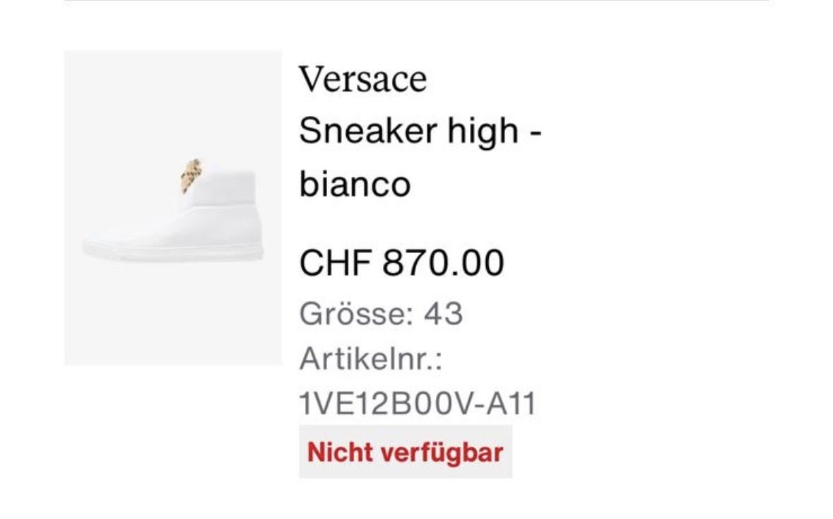 Versace Scarpe da uomo: Versace Sneaker – Nuovo (secondo la descrizione) da Wallenwil venduto da roberta.gr 1