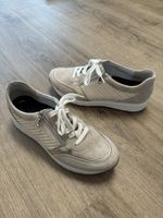 Semler Sneaker echt Leder Gr.40 beige gold glitzer (Schuhe)