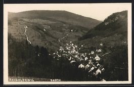 AK Reigoldswil, Teilansicht mit Bergen
