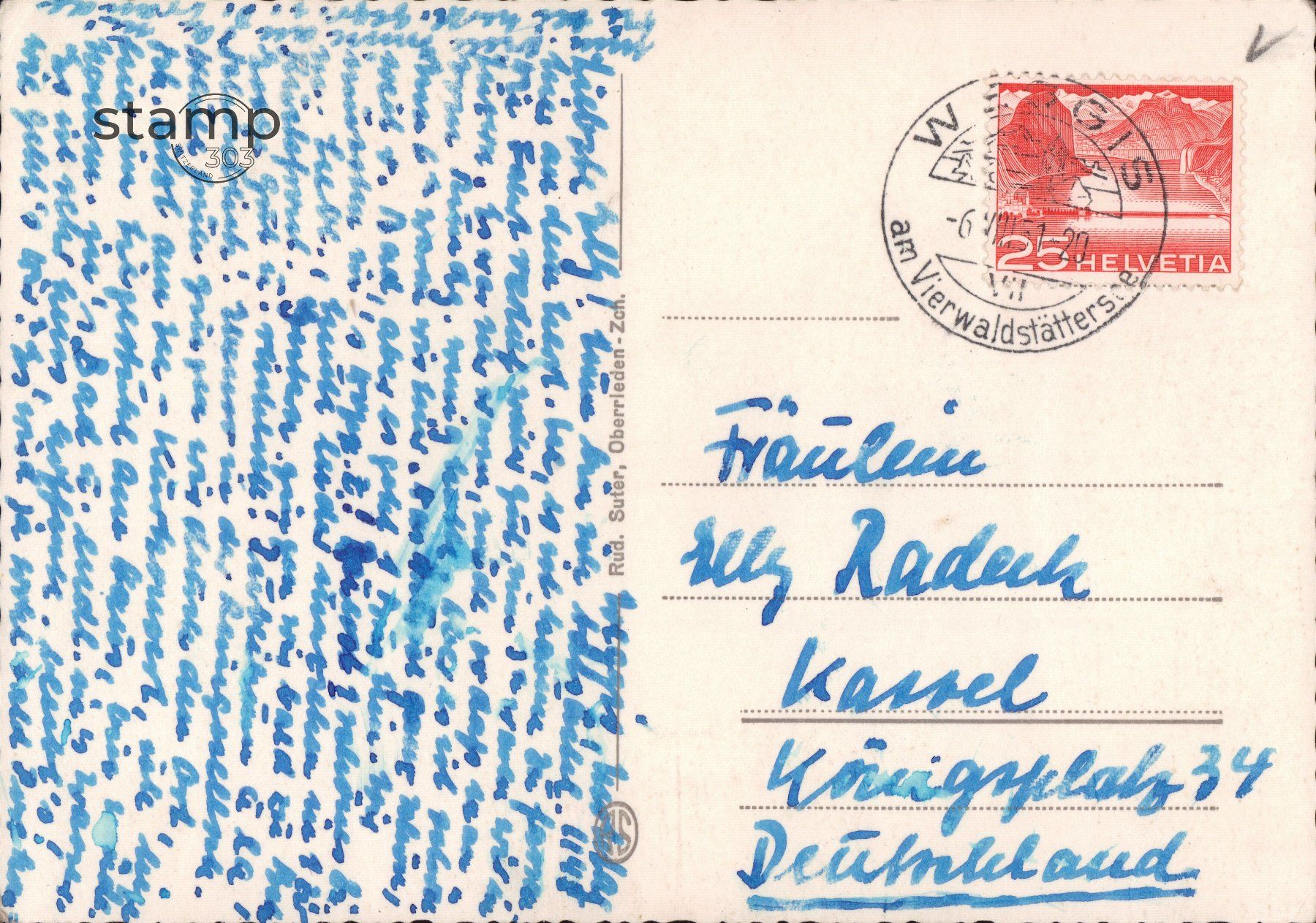 Ansichtskarten: 1951 AK Weggis – Gebraucht aus Eggersriet von stamp303 1
