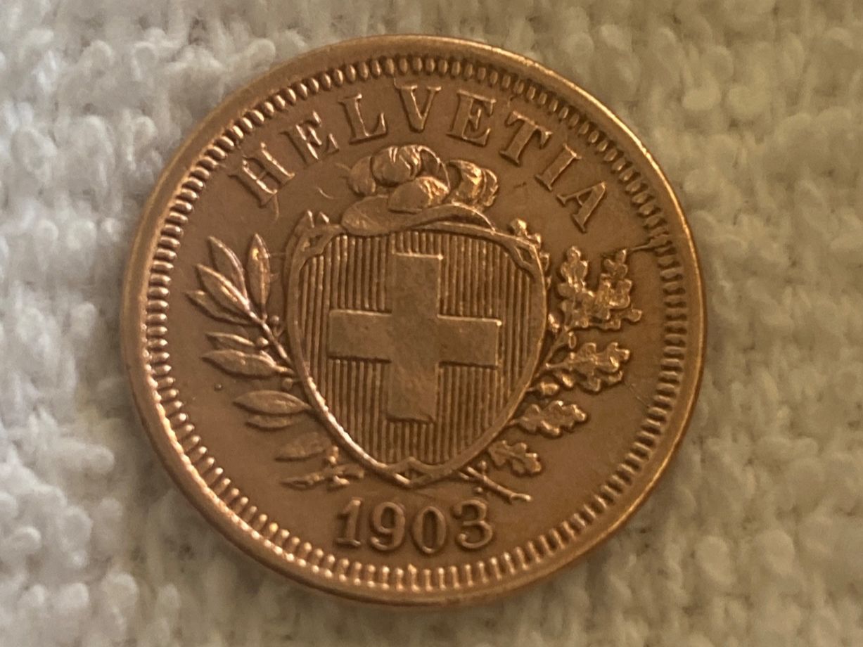 Tutti le monete: 1 centime/rappen 1903 abart – Usato da Nyon venduto da Ilmi09 2