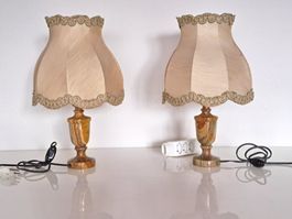 Antike Retro 50er Tischlampen Onyx Base Swiss Stecker 42cm