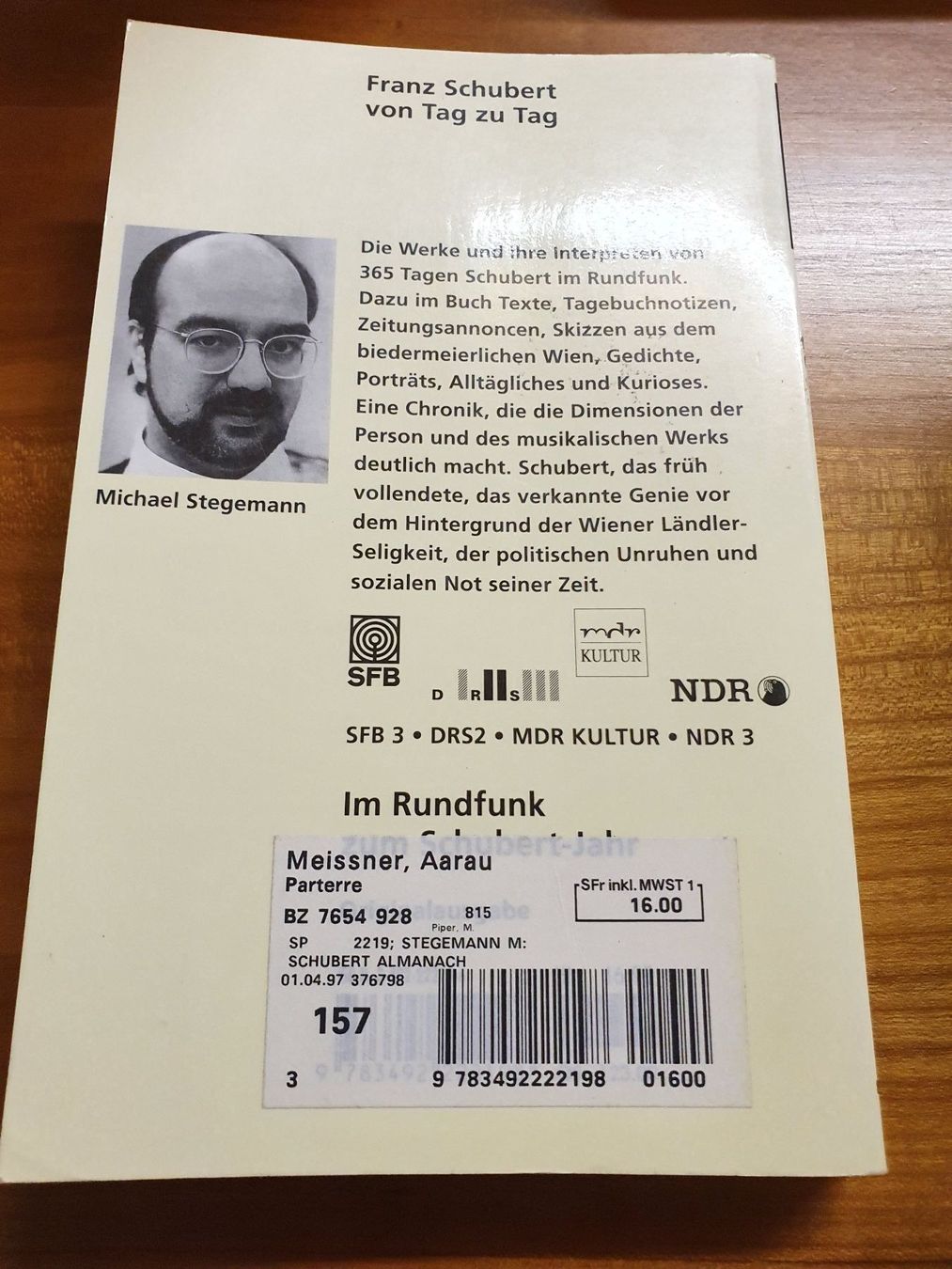 Libri: Schubert- Almanach von Michael Stegemann – Usato da Oberdorf BL venduto da BaldenEagle 1