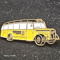 Vintage PTT Bus Anstecknadel Poly Pin's, Rarität! Top!