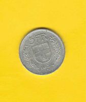 1954 Fr. 5.- u.E.vz/Ag 12.525gr/Aufl.6,6 Mio/Sofortkaufpreis