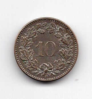 Toutes les monnaies: (2996) 10 Rappen, 1871, top – D'occasion à Rüthi (Rheintal) par erdnuessli1 1