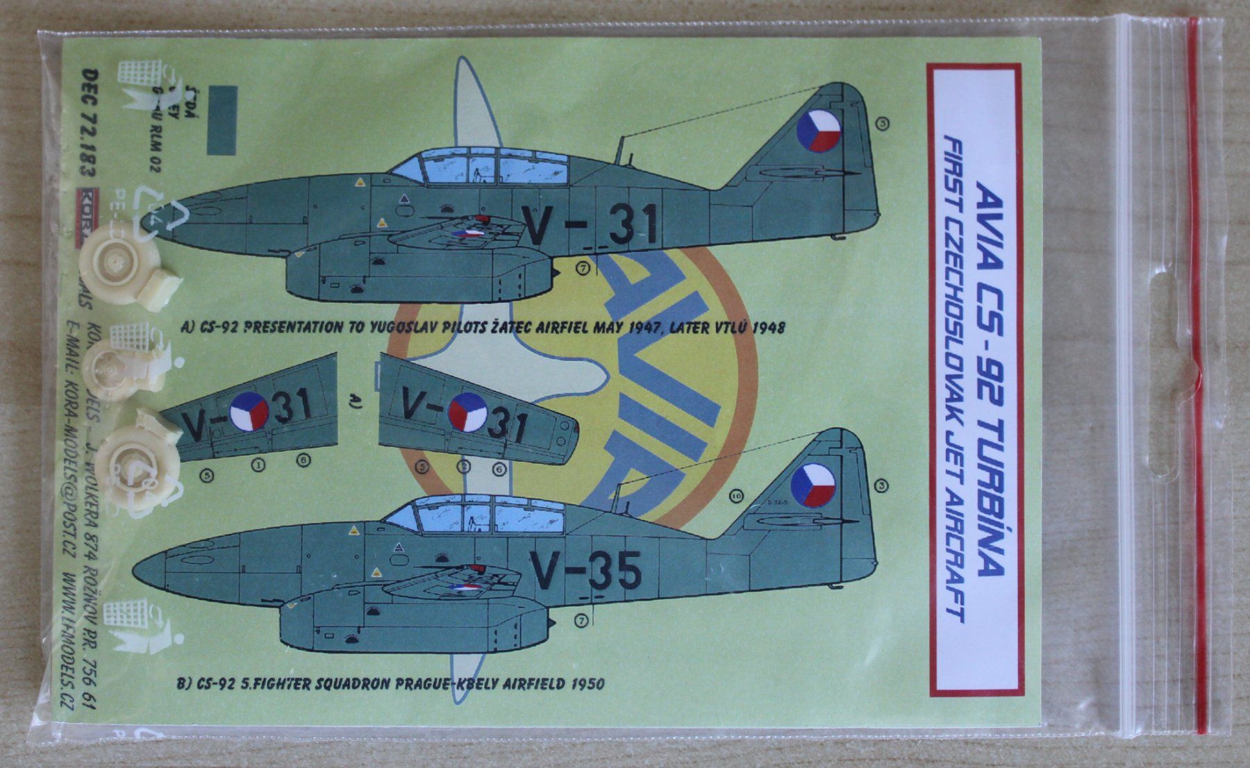 Modellbausätze & Standmodelle: 1:72 Conversion Set - Avia CS-92 Turbina von Kora – Neu und originalverpackt aus Koppigen von F4Fan 4