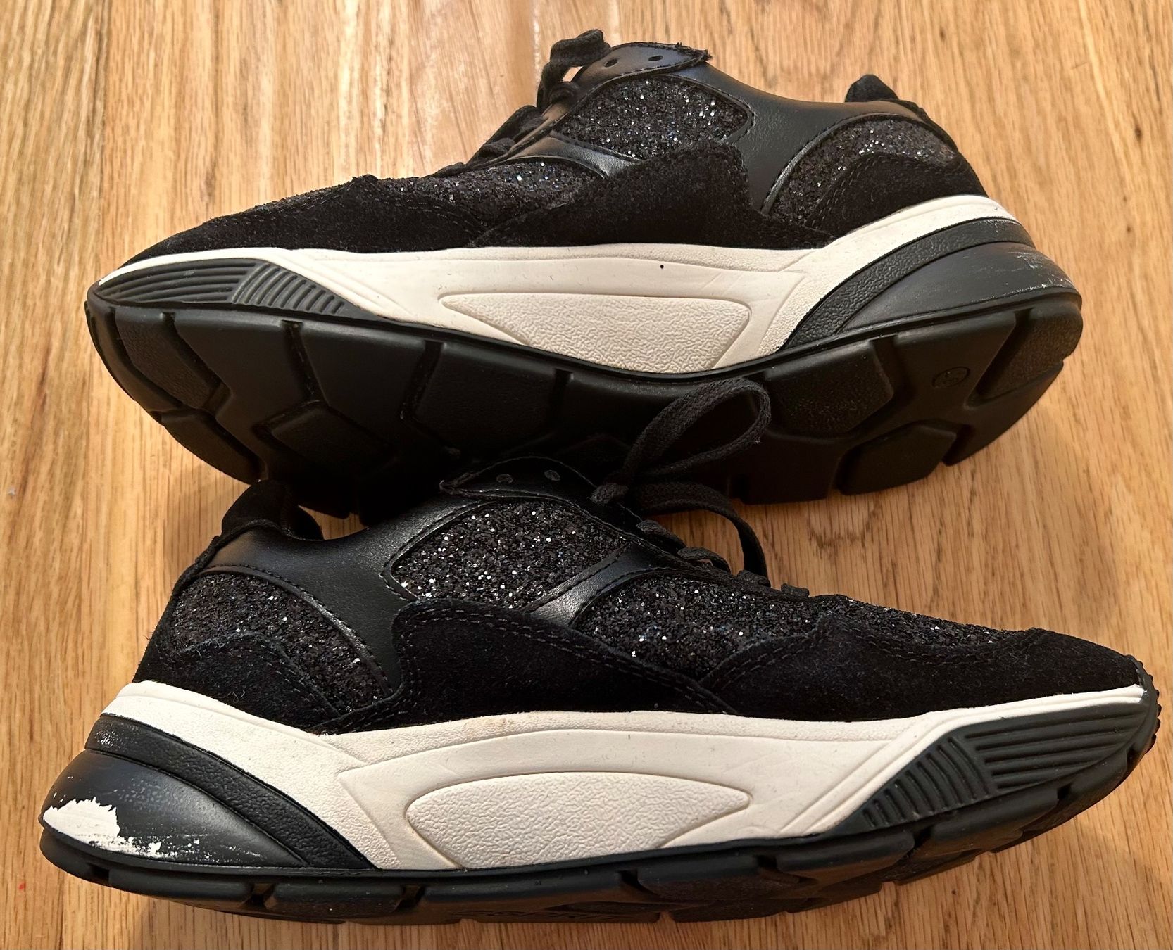 Damenschuhe: Esprit Damen Sneaker, Schwarz Glitzer, Grösse 37 – Gebraucht aus Schalchen von Kajo5 1