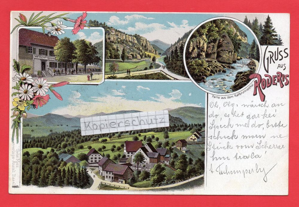 Gruss aus RODERIS (SO) bei Nunningen Farb-Litho (Gebraucht) in Zürich ...