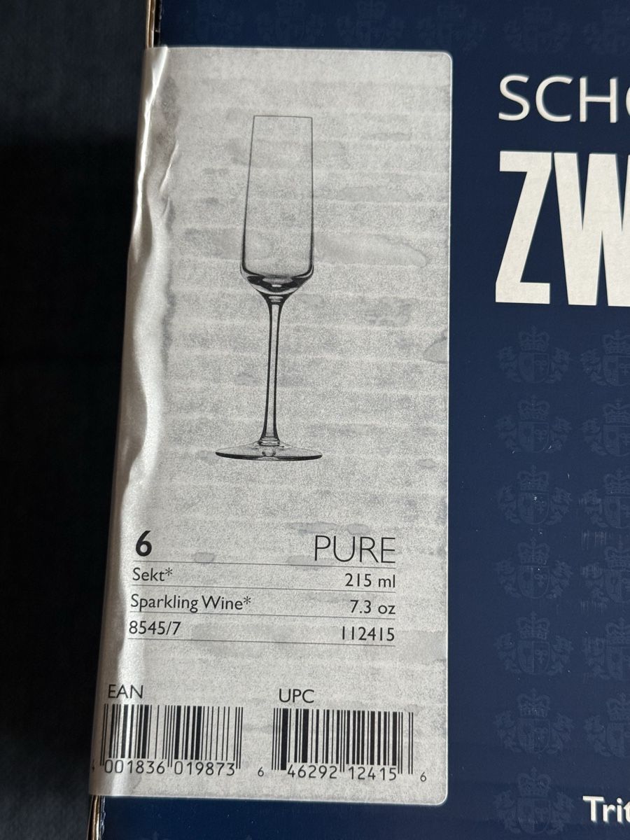 Zwiesel Bicchieri: 6 Sektgläser PURE 215 ml neu – Nuovo e nell'imballaggio originale da Burgdorf venduto da martinwi94 1