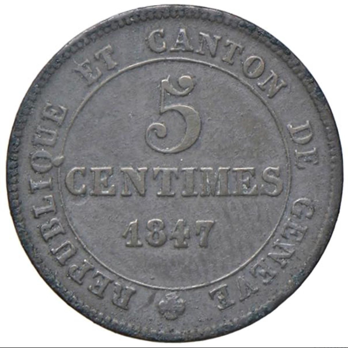 Tutti le monete: 5 Centimes 1847 Genf vorzüglich – Usato da Niederlenz venduto da Angi_e 2